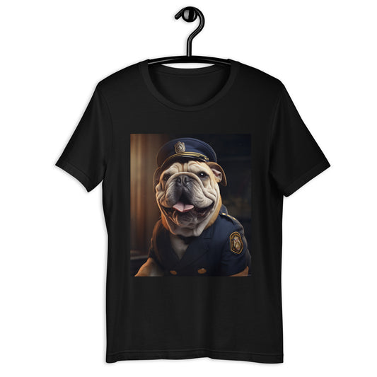 Bulldog Police Officer Unisex t-shirt