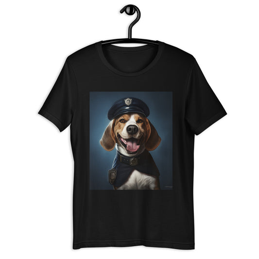 Beagle Police Officer Unisex t-shirt