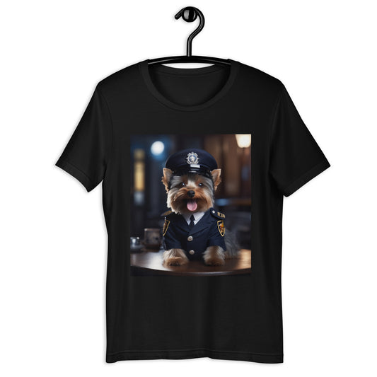 Yorkshire Terrier Police Officer Unisex t-shirt