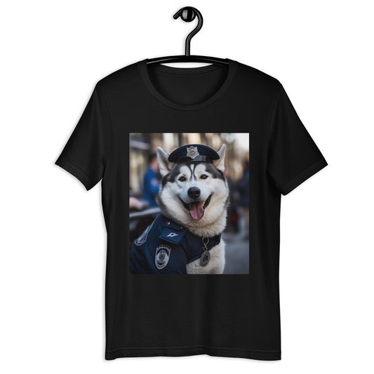 Siberian Husky Police Officer Unisex t-shirt