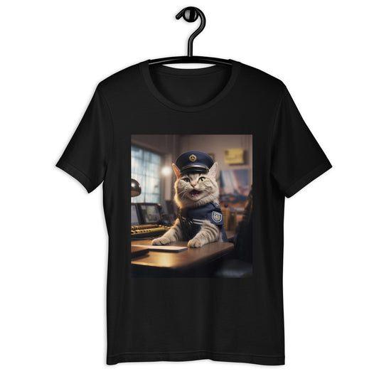Domestic Shorthair Police Officer Unisex t-shirt