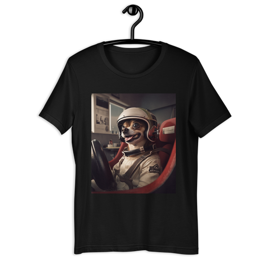 Chihuahua F1 Car Driver Unisex t-shirt