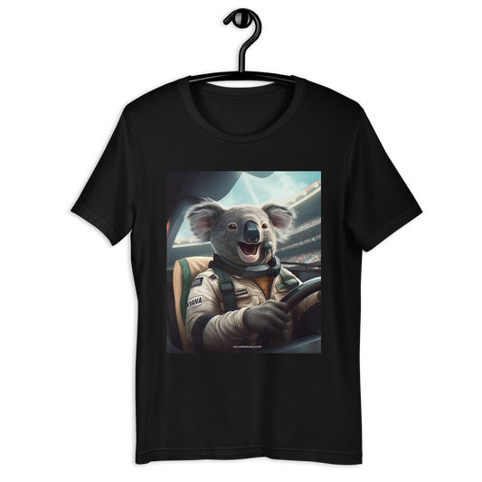 Koala F1 Car Driver Unisex t-shirt
