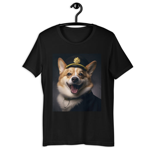 Pembroke Welsh Corgi Airline Pilot Unisex t-shirt