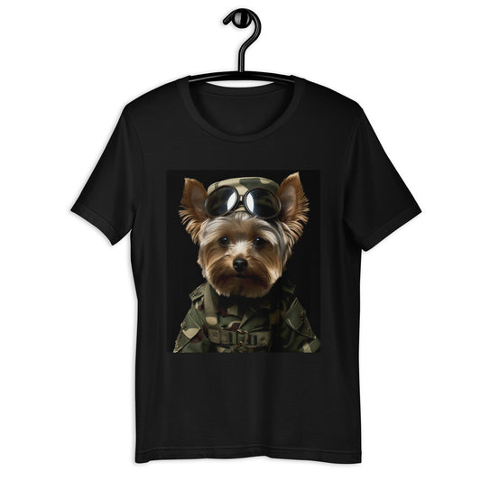 Yorkshire Terrier Military Person Unisex t-shirt