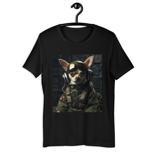 Chihuahua Military Person Unisex t-shirt