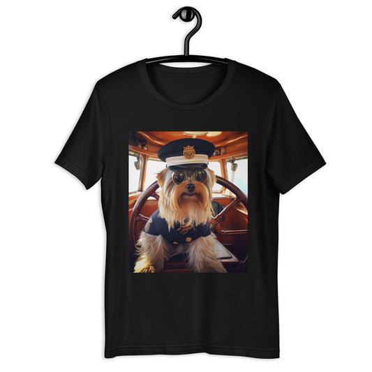 Yorkshire Terrier CruiseShipCaptain Unisex t-shirt