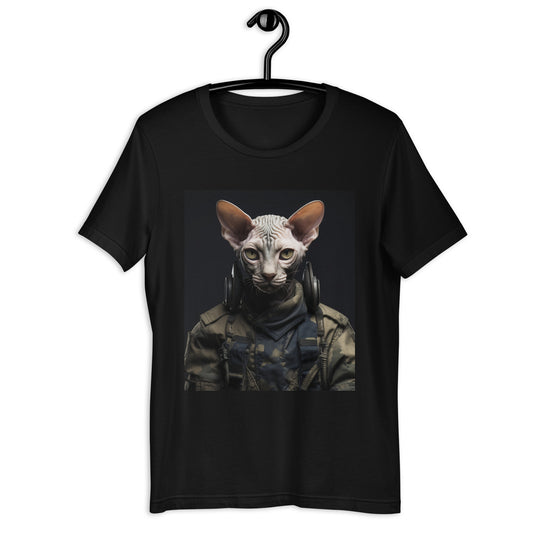 Sphynx Military Person Unisex t-shirt