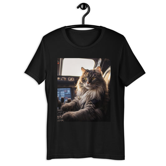 Maine Coon Airline Pilot Unisex t-shirt