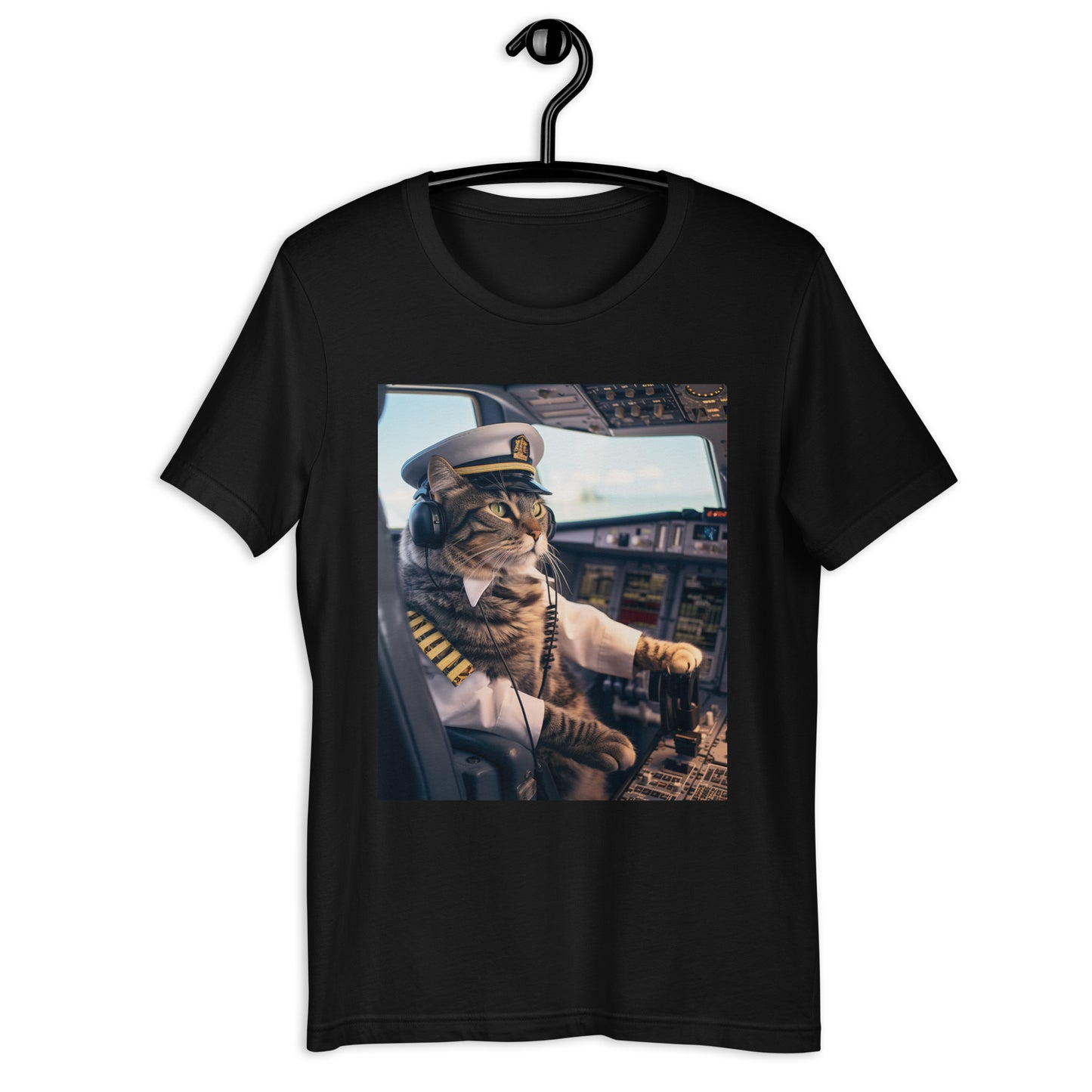 Domestic Shorthair Airline Pilot Unisex t-shirt