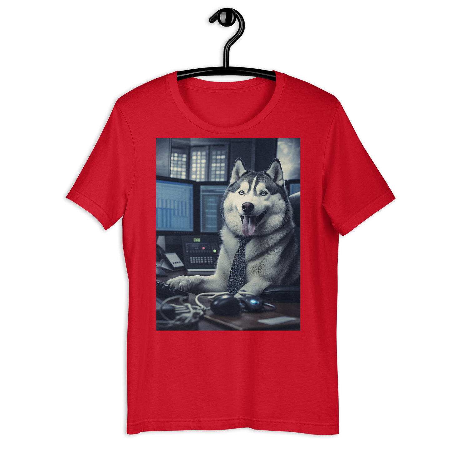 Siberian Husky Stock Trader t-shirt