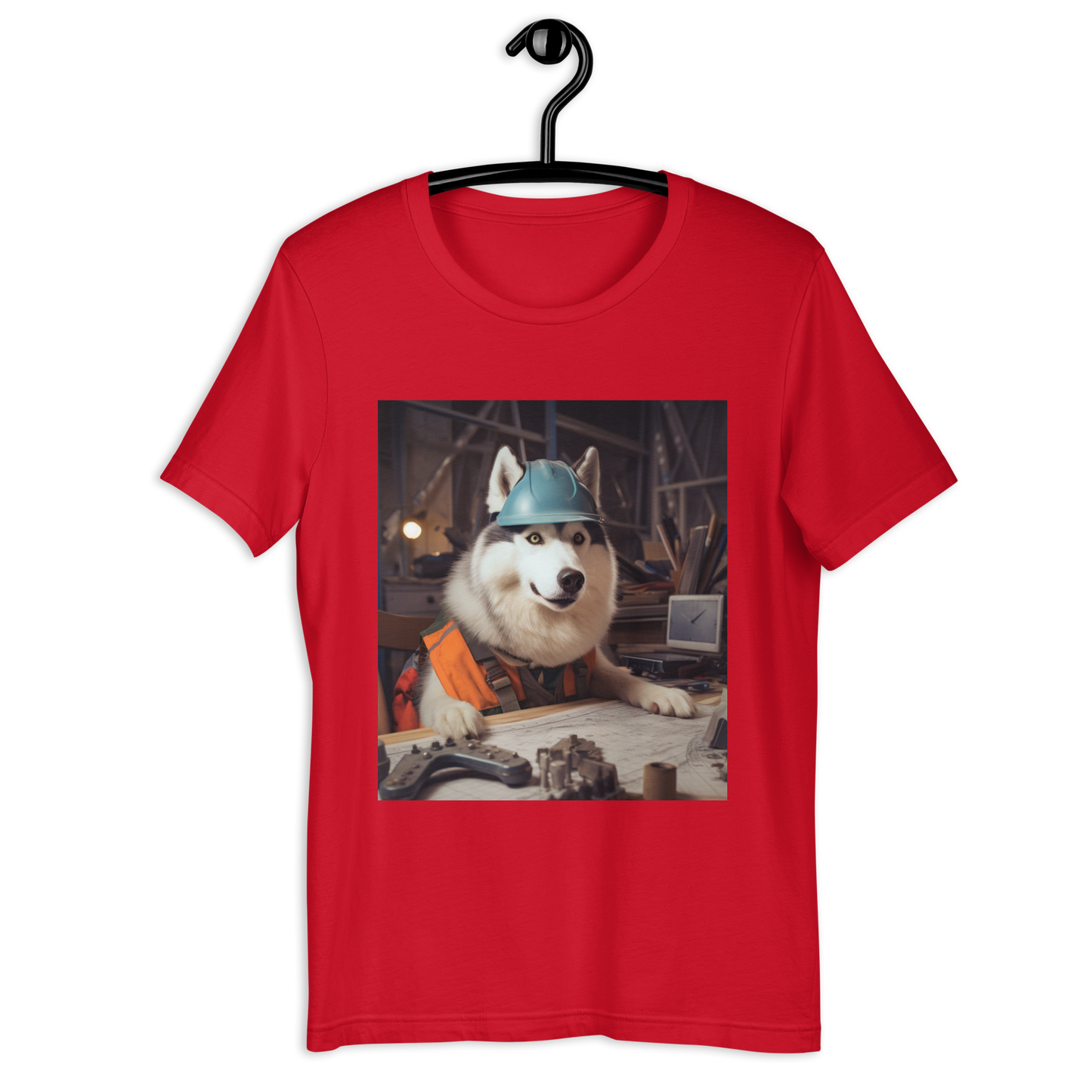 Siberian Husky Engineer Unisex t-shirt