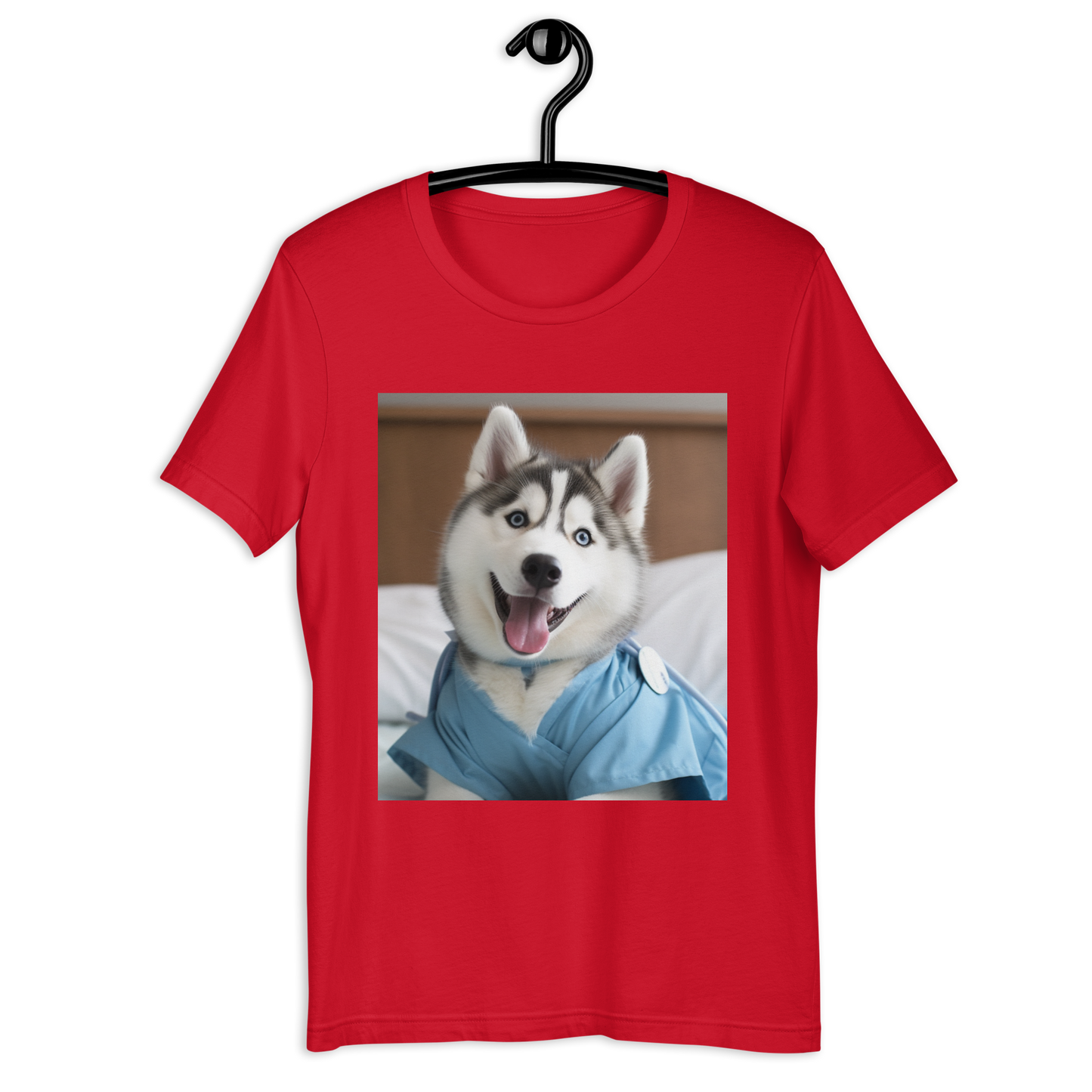 Siberian Husky Nurse Unisex t-shirt