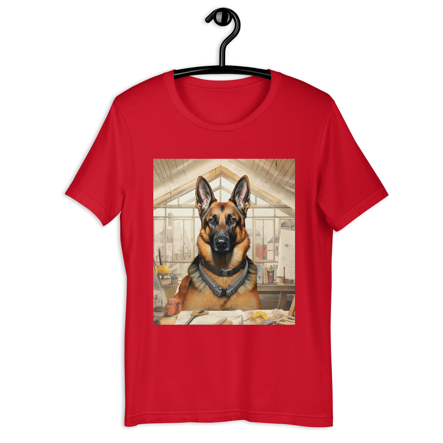 German Shepherd Architect Unisex t-shirt