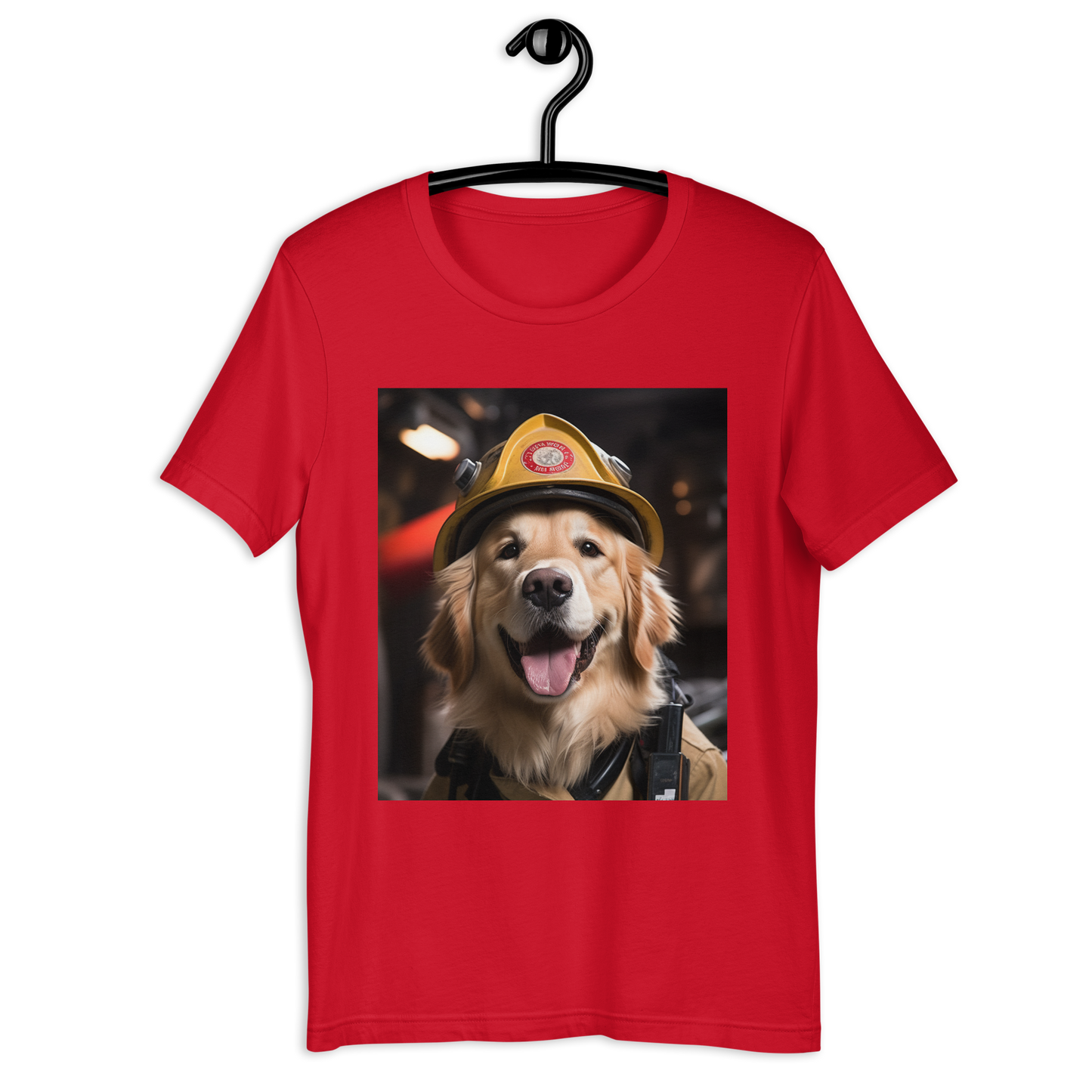 Golden Retriever Firefighter Unisex t-shirt