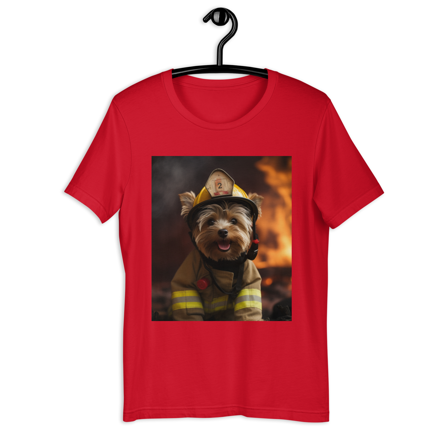 Yorkshire Terrier Firefighter Unisex t-shirt