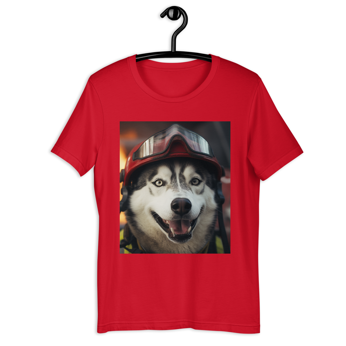 Siberian Husky Firefighter Unisex t-shirt