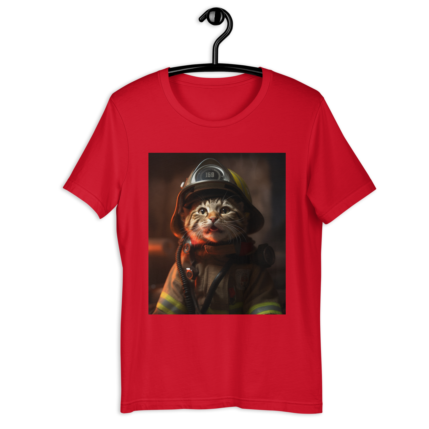 Domestic Shorthair Firefighter Unisex t-shirt