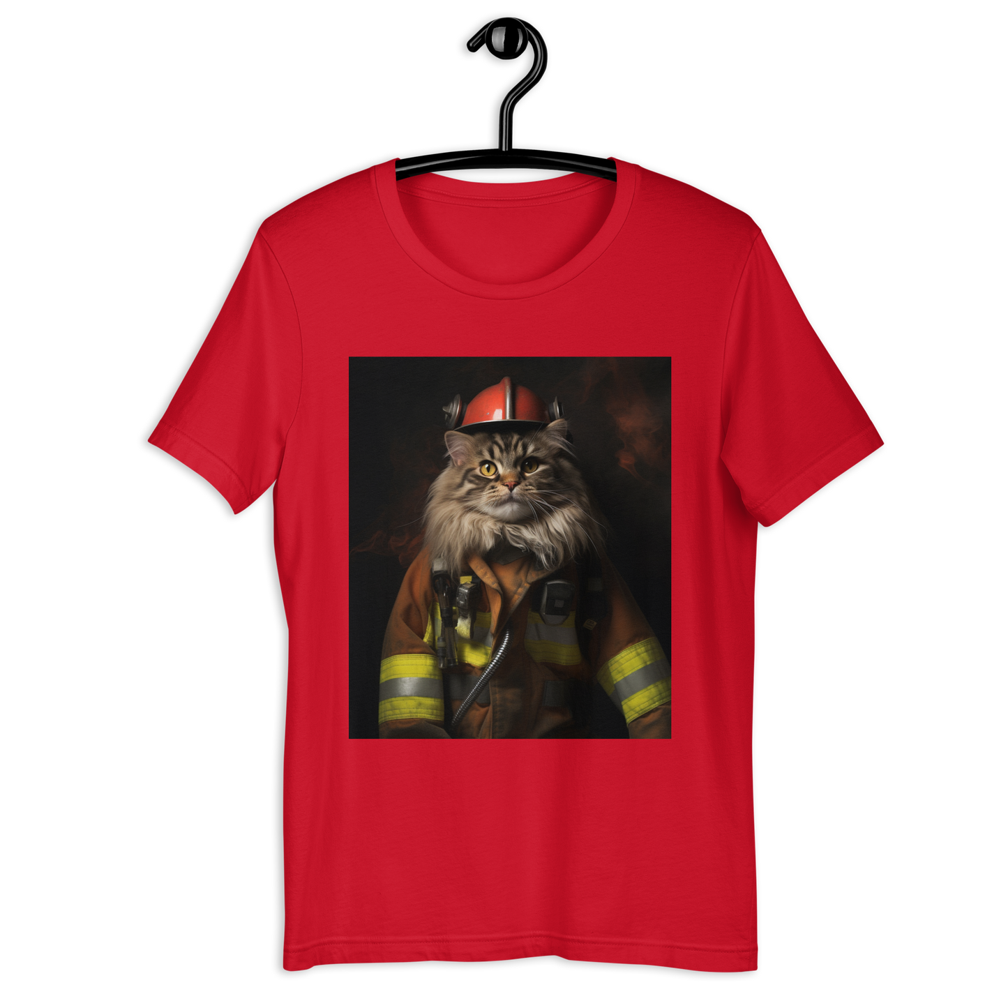 Maine Coon Firefighter Unisex t-shirt