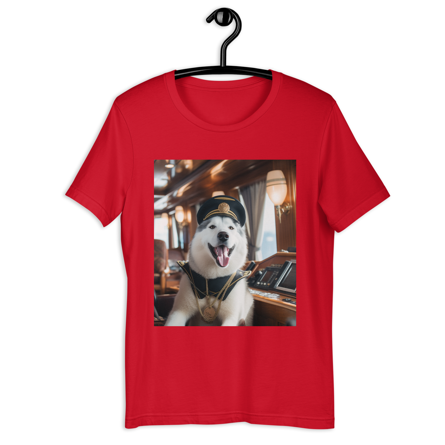 Siberian Husky CruiseShipCaptain Unisex t-shirt