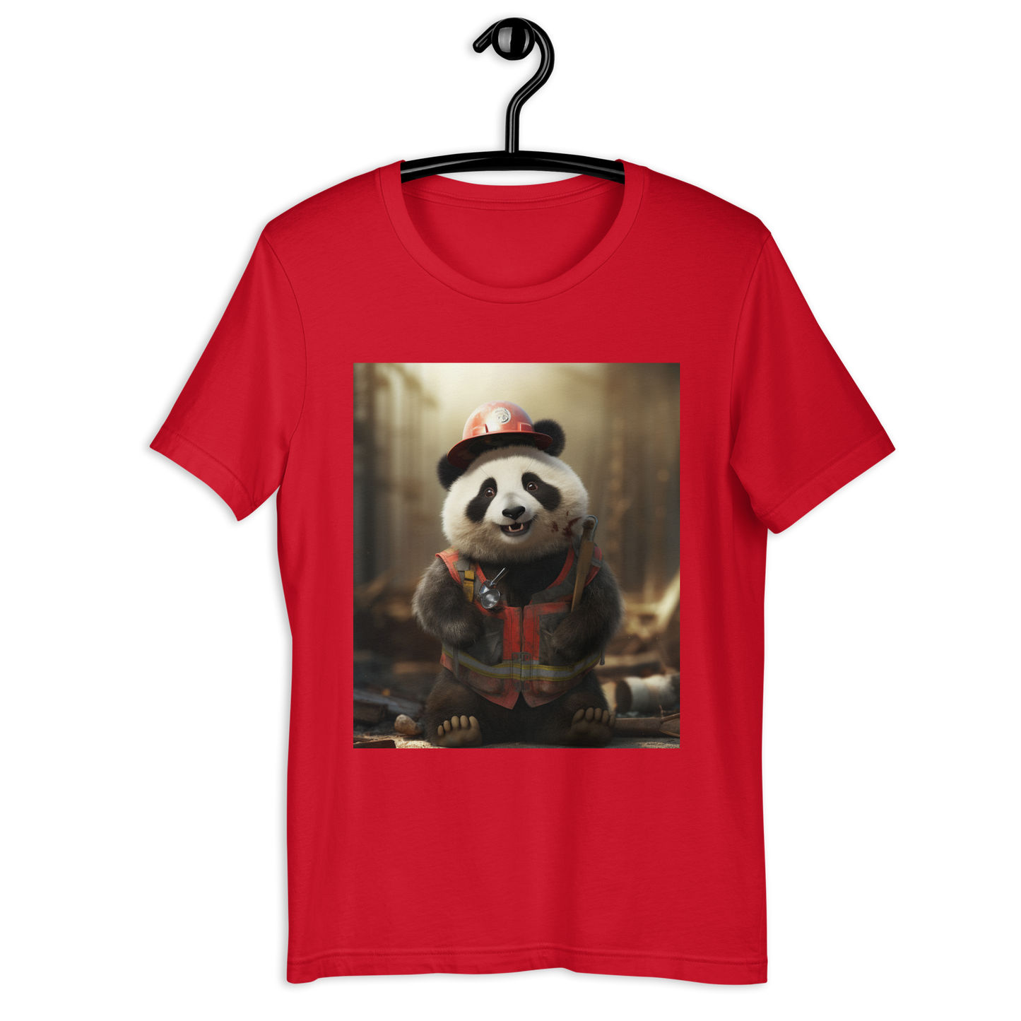 Panda ConstructionWorker Unisex t-shirt