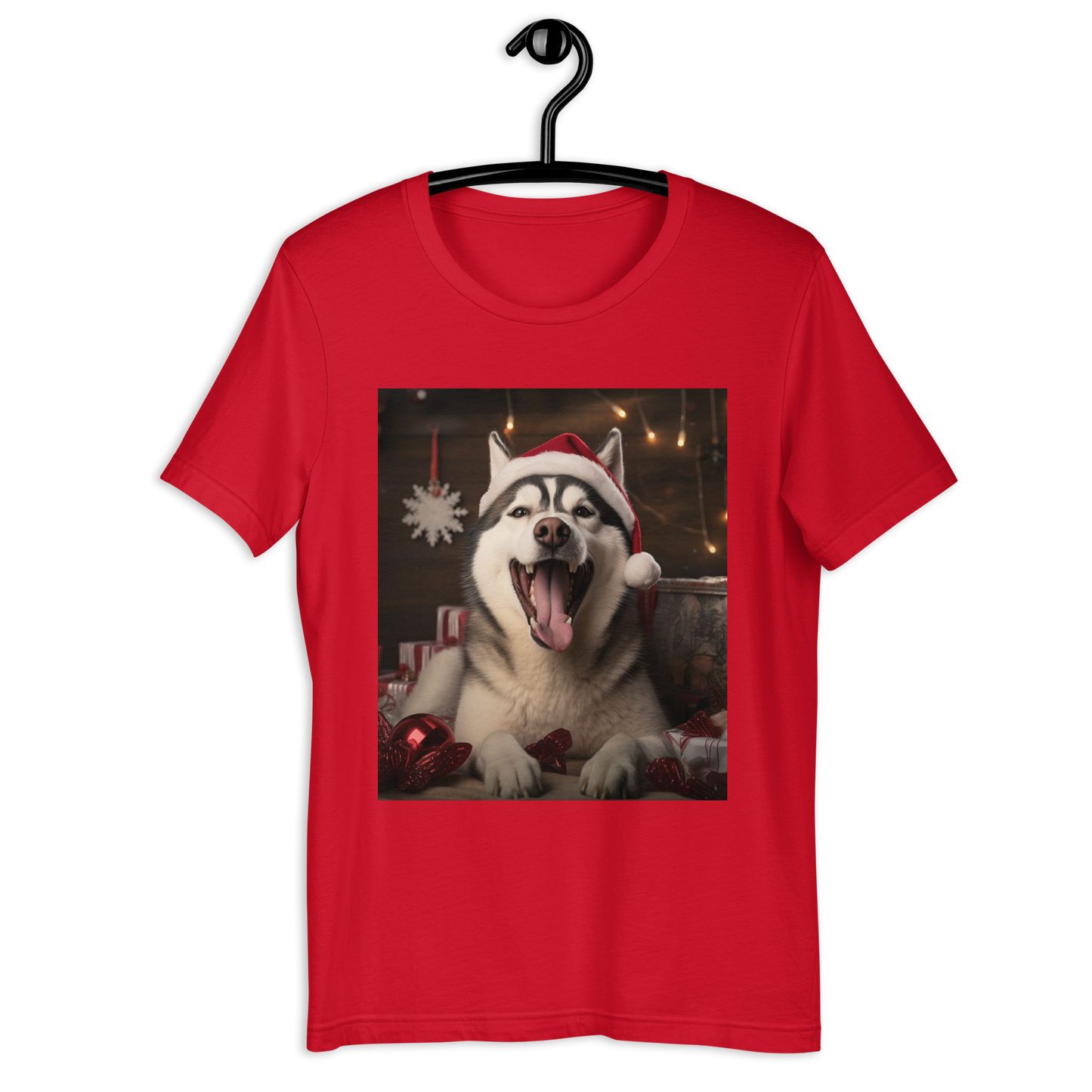 Siberian Husky Christmas Unisex t-shirt