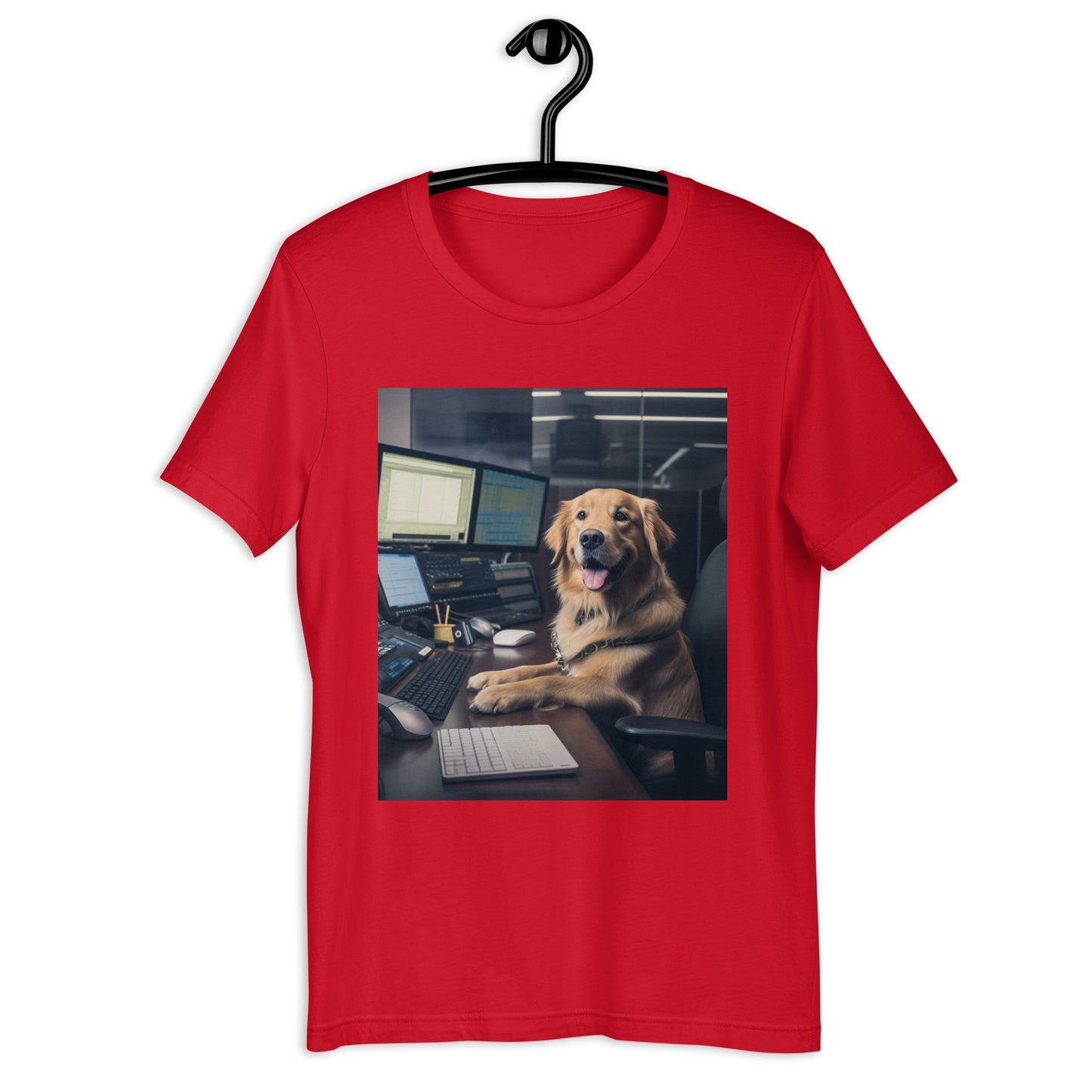 Golden Retriever Stock Trader Unisex t-shirt