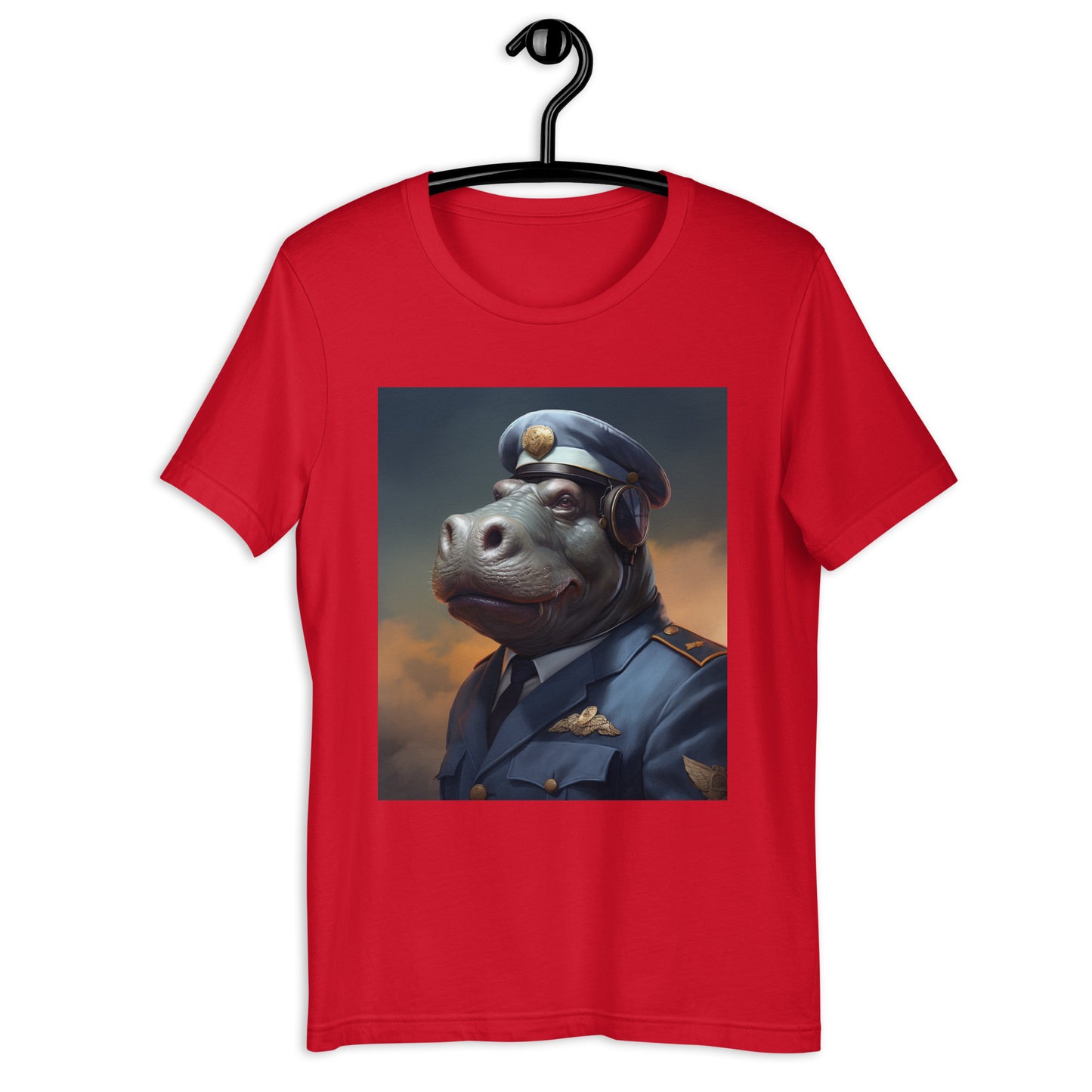 Hippo Air Force Officer Unisex t-shirt