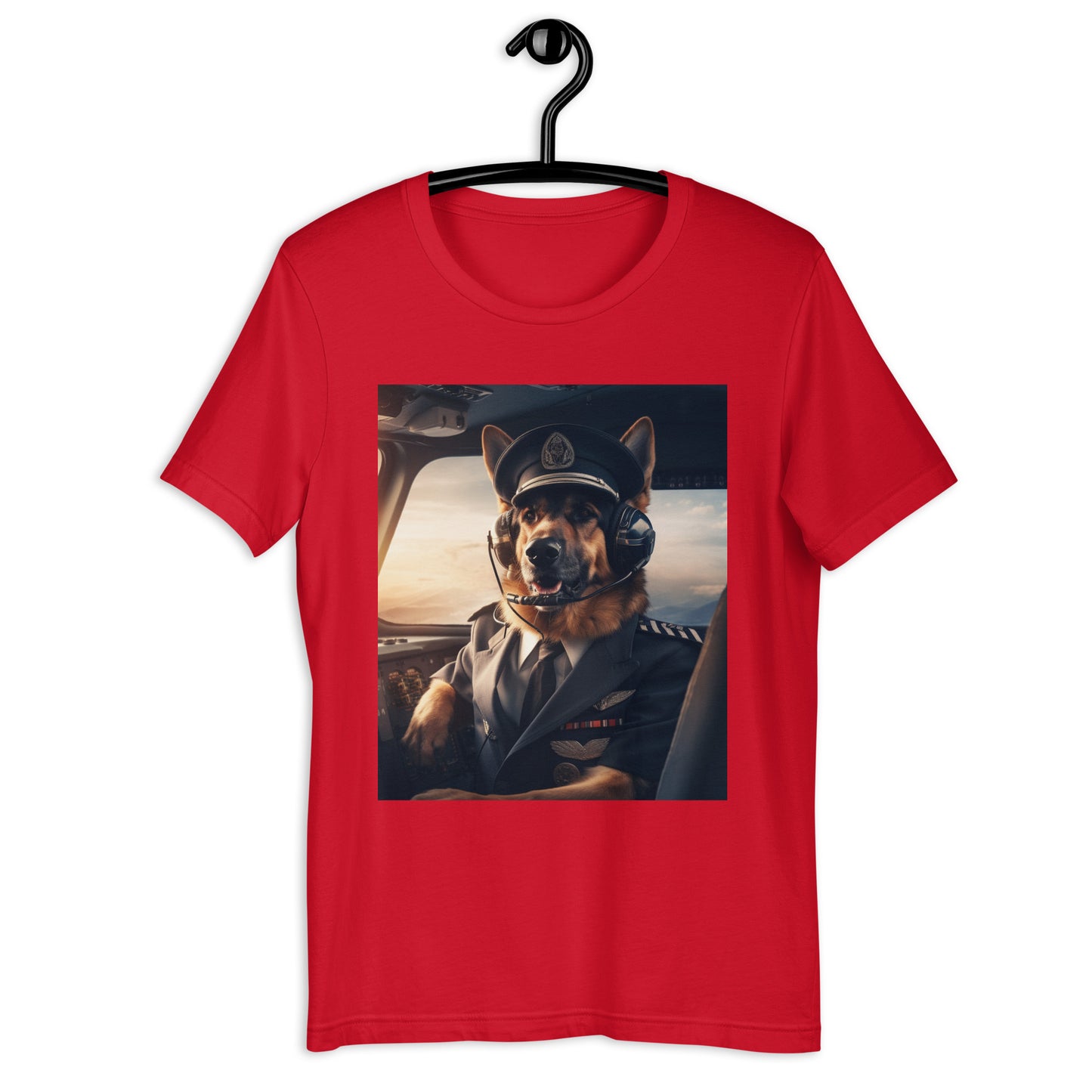 German Shepherd Airline Pilot Unisex t-shirt