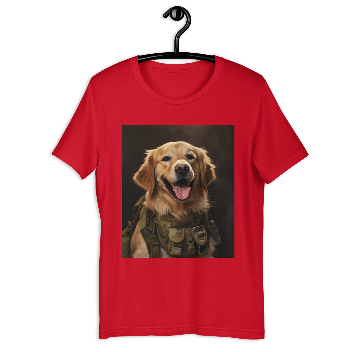 Golden Retriever Military Person Unisex t-shirt