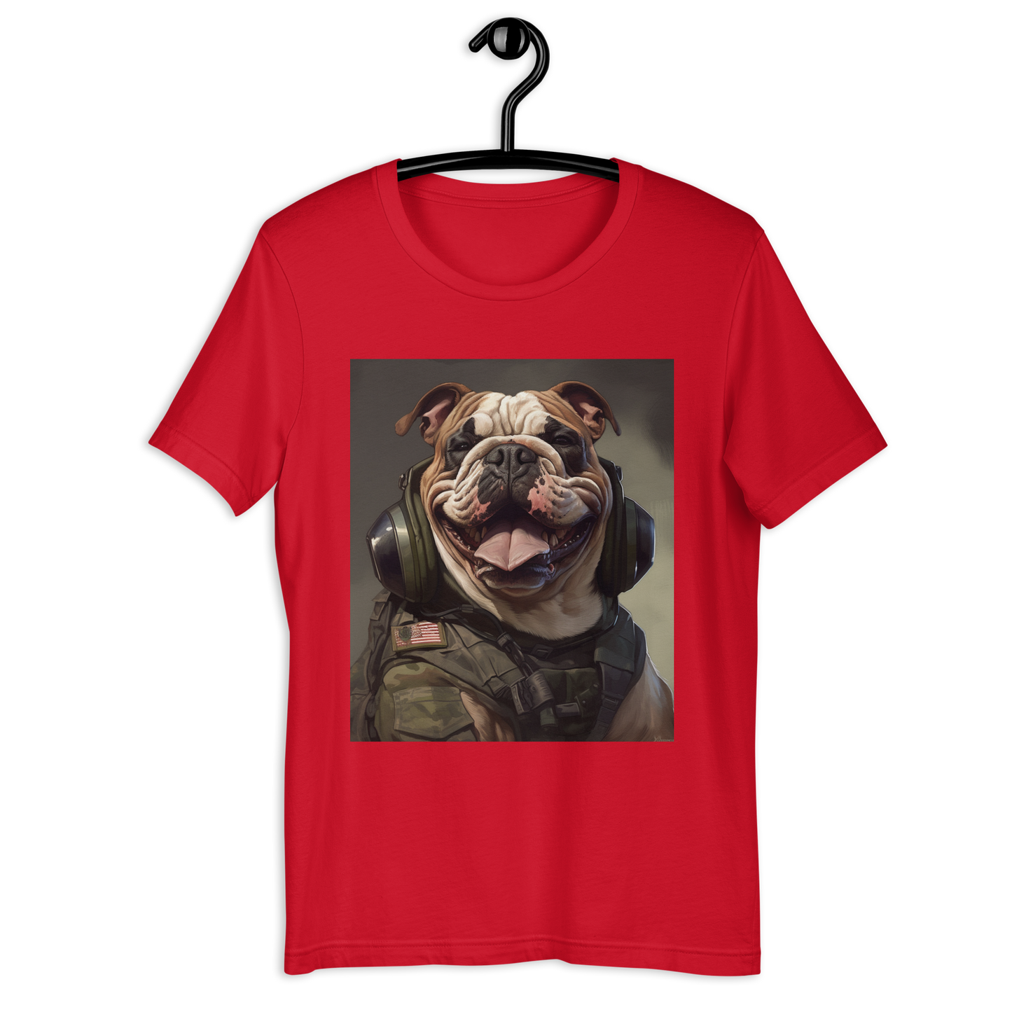 Bulldog Military Person Unisex t-shirt