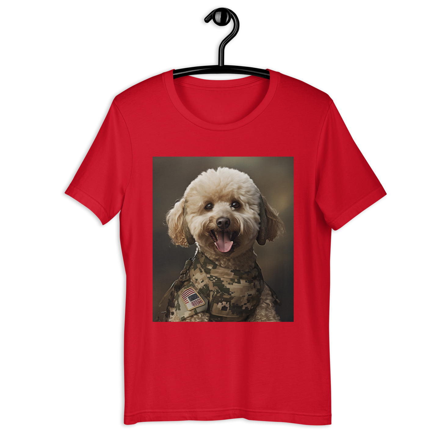 Poodle Military Person Unisex t-shirt