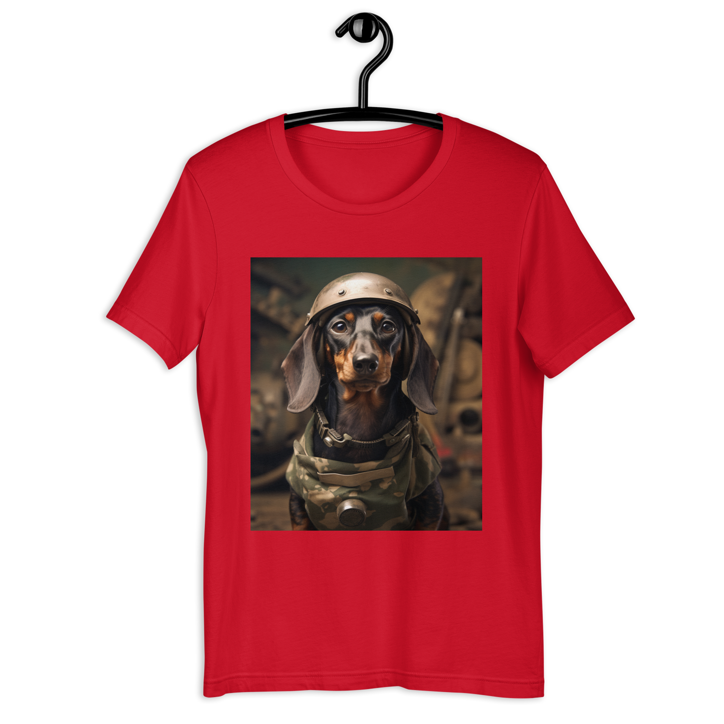 Dachshund Military Person Unisex t-shirt