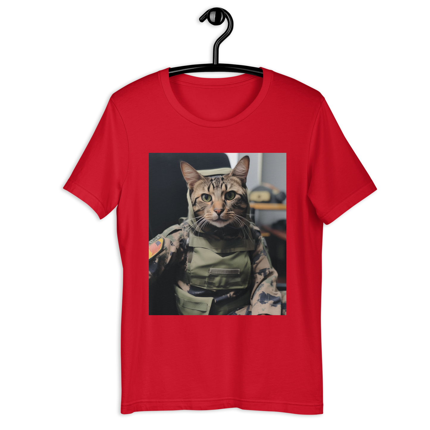 Domestic Shorthair Military Person Unisex t-shirt