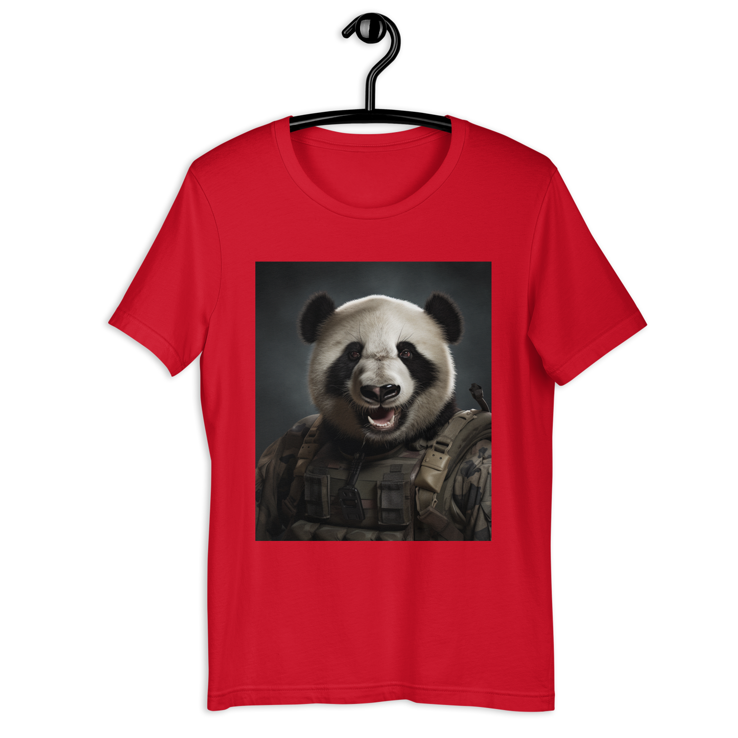 Panda Military Person Unisex t-shirt