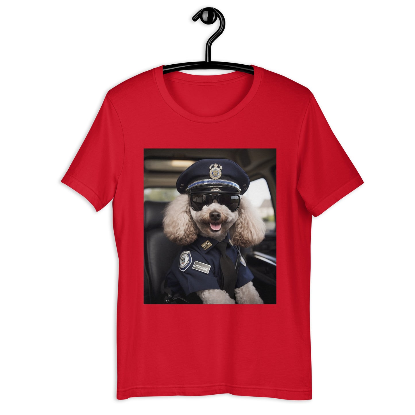 Poodle Police Officer Unisex t-shirt