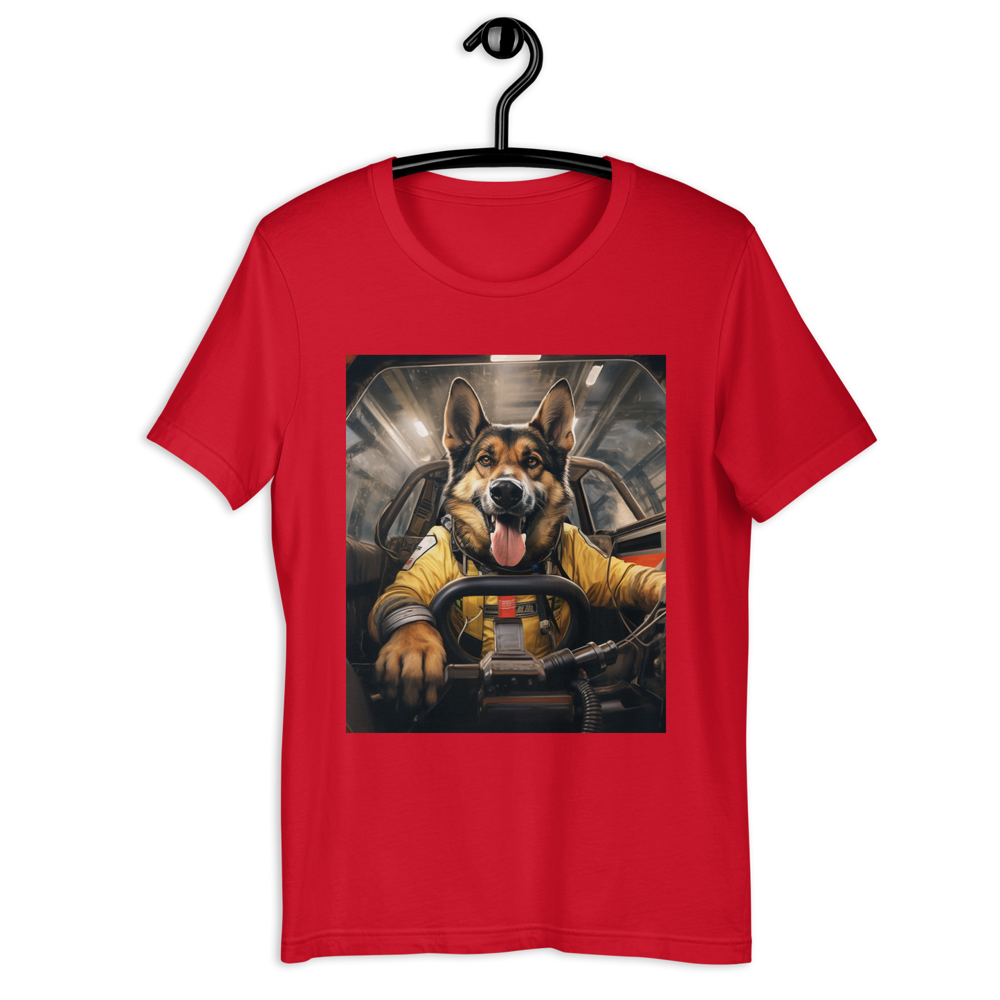 German Shepherd F1 Car Driver Unisex t-shirt