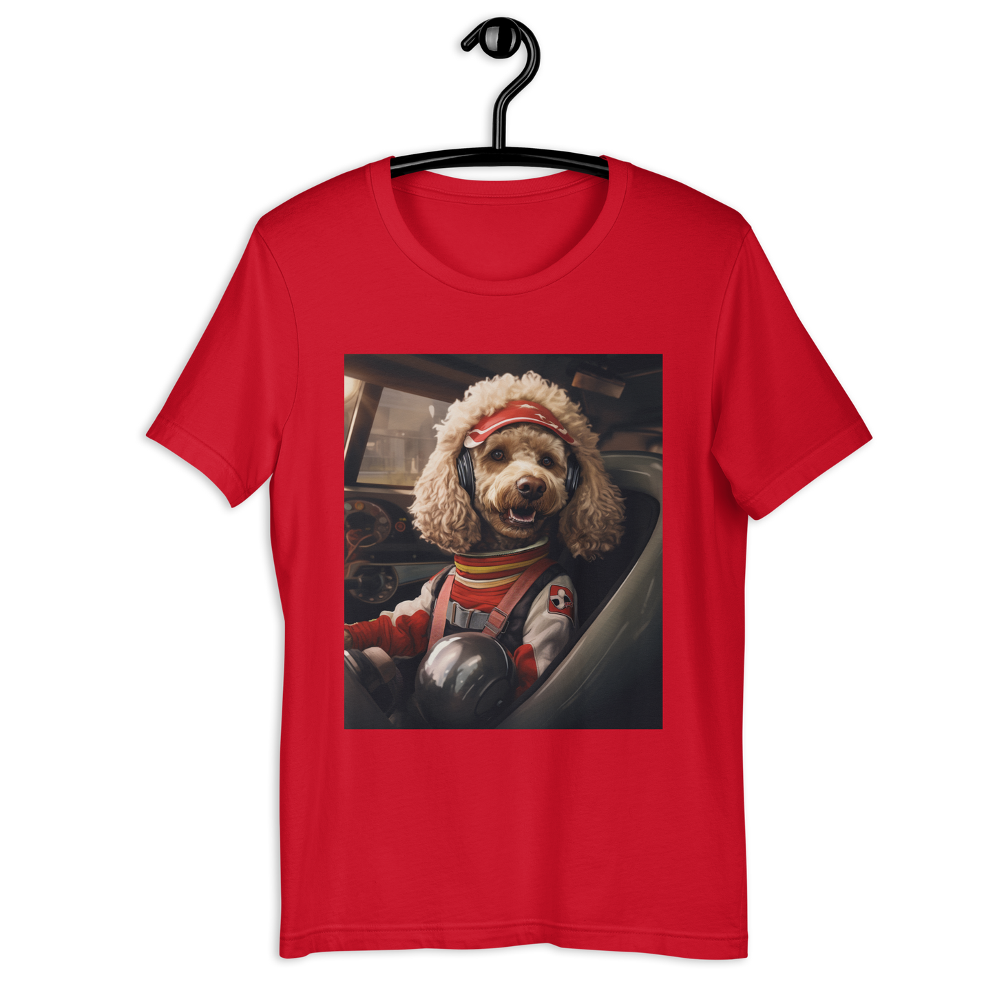 Poodle F1 Car Driver Unisex t-shirt