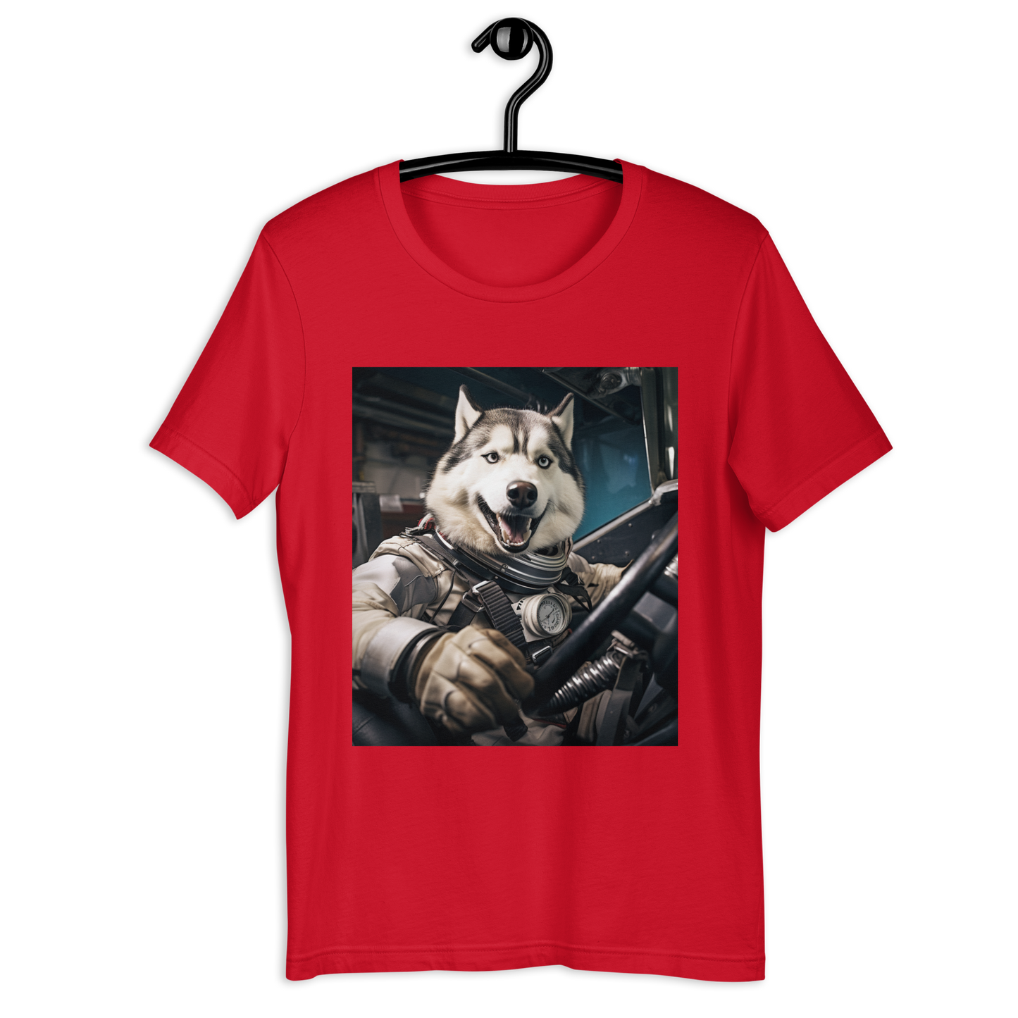 Siberian Husky F1 Car Driver Unisex t-shirt