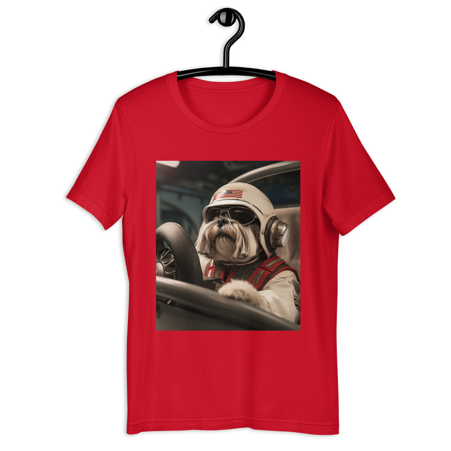 Shih Tzu F1 Car Driver Unisex t-shirt