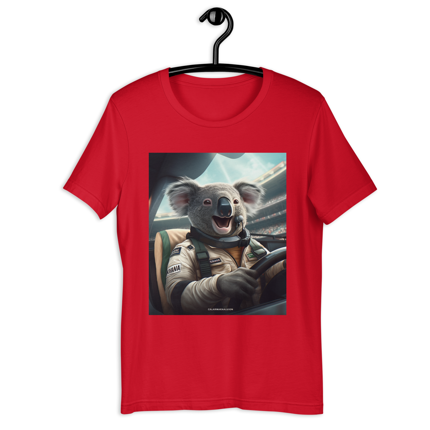 Koala F1 Car Driver Unisex t-shirt