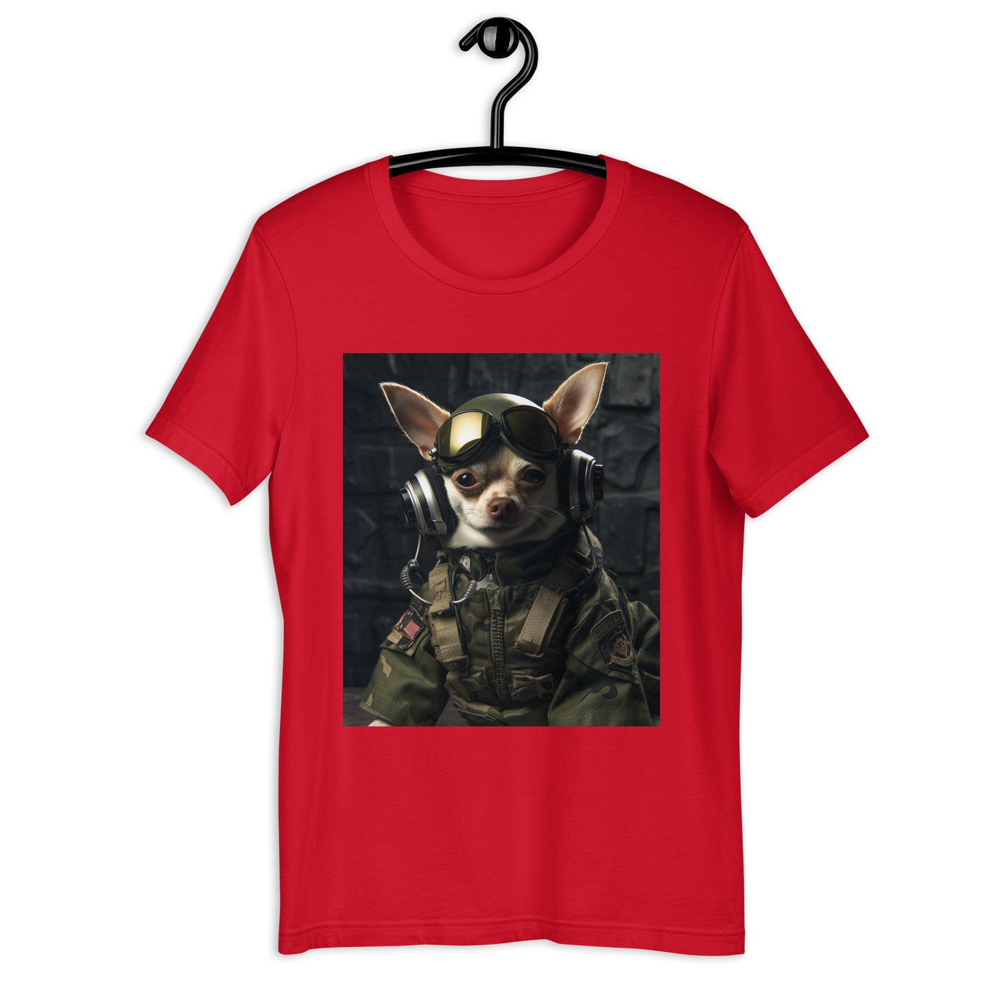 Chihuahua Military Person Unisex t-shirt