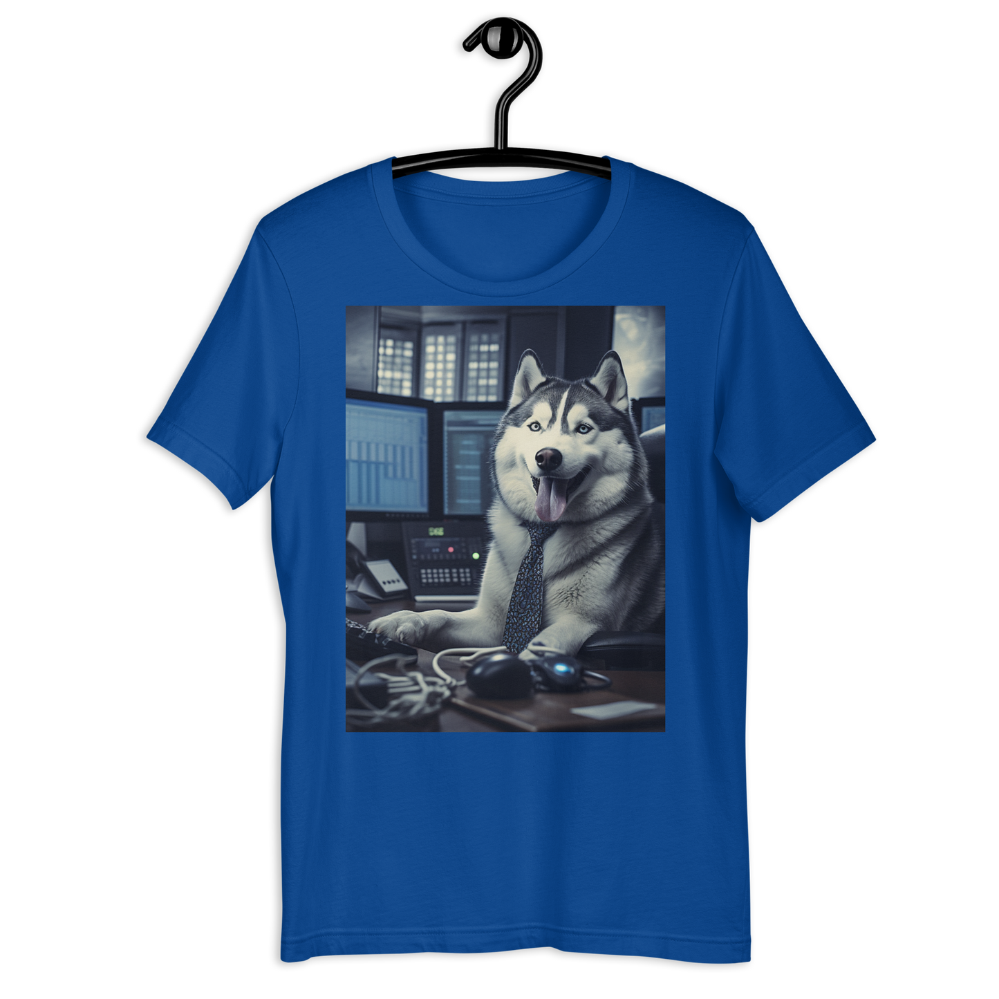 Siberian Husky Stock Trader t-shirt