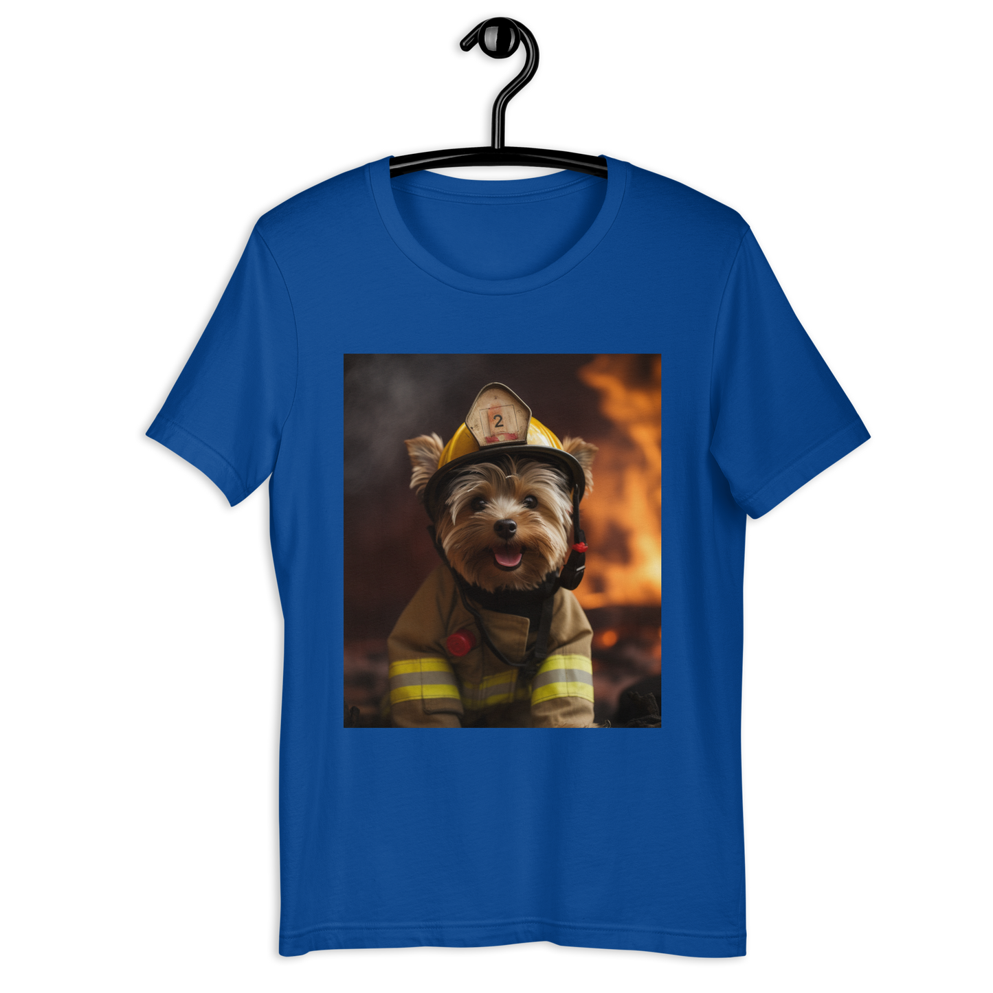 Yorkshire Terrier Firefighter Unisex t-shirt