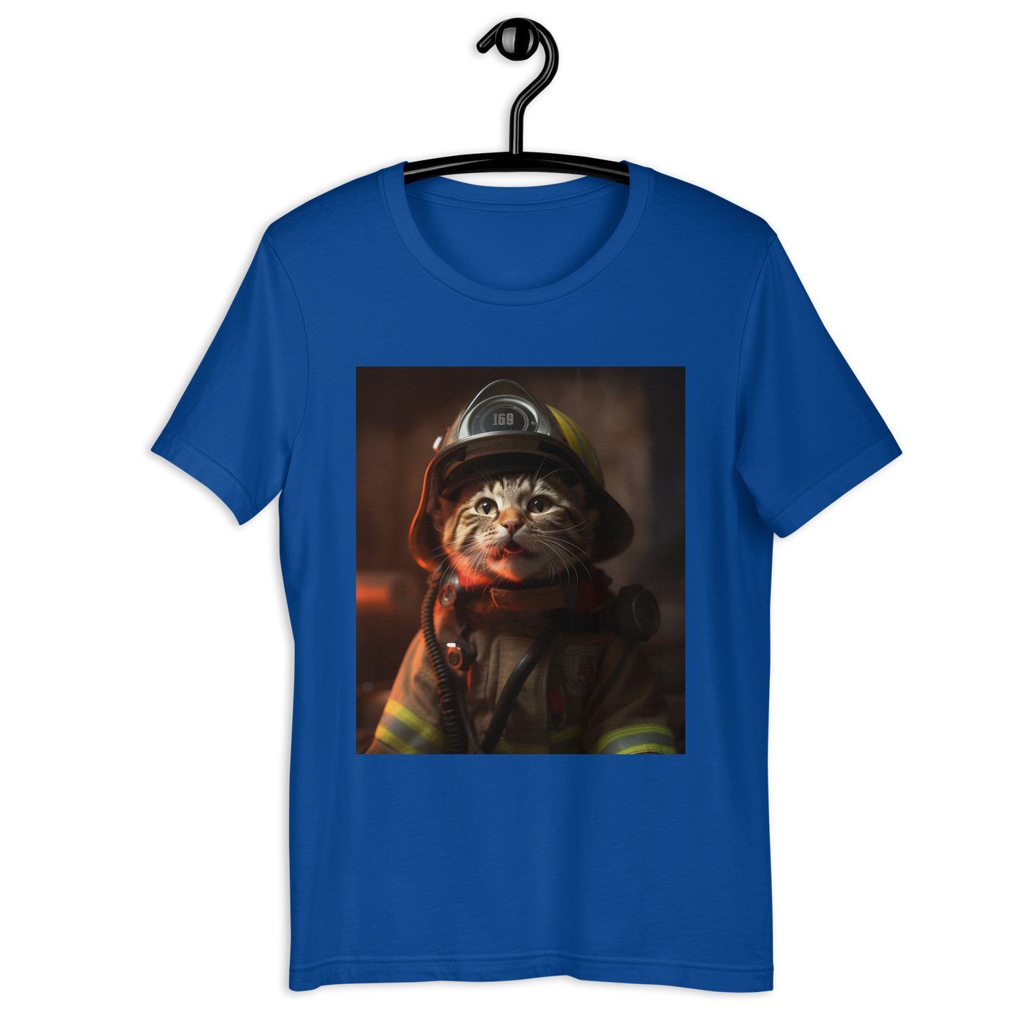 Domestic Shorthair Firefighter Unisex t-shirt