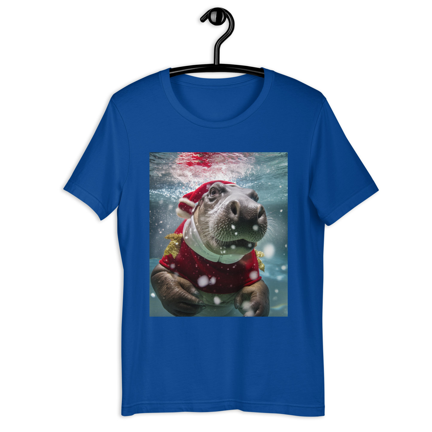 Hippo Christmas Unisex t-shirt