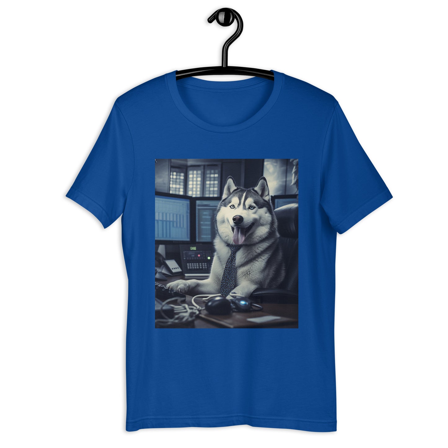 Siberian Husky Stock Trader Unisex t-shirt