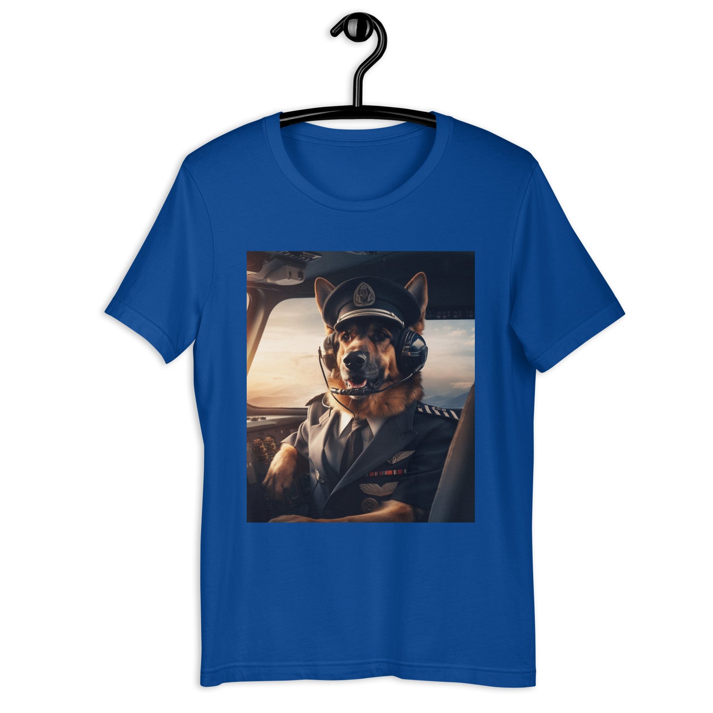 German Shepherd Airline Pilot Unisex t-shirt