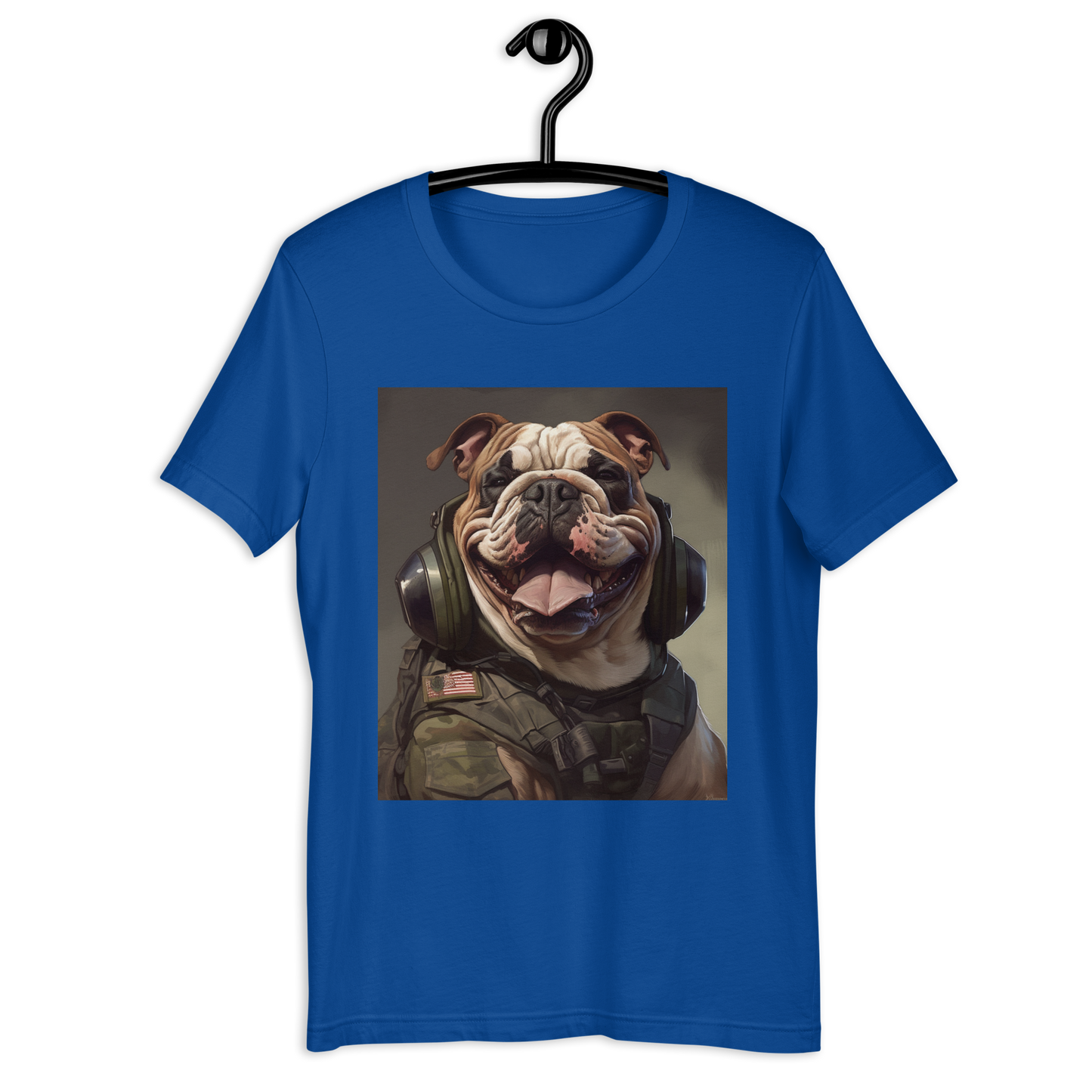 Bulldog Military Person Unisex t-shirt