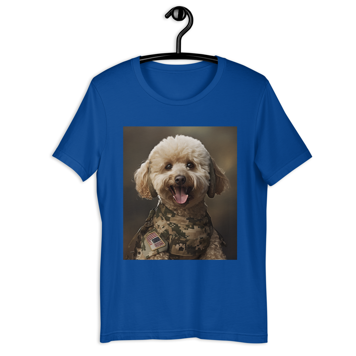 Poodle Military Person Unisex t-shirt